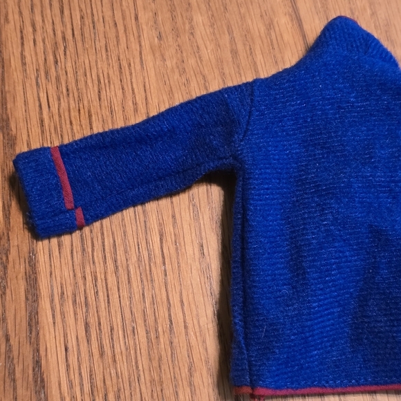 1991 Ken 665 Activewear Coat Robe Genuine Barbie Tag Blue Red No Rope - Picture 8 of 10